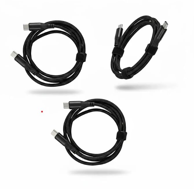 USB-C to USB-C Cable 3-PACK, 100W Power Delivery, Fast Charging & Data Sync, Compatible with iPhone 17/16/15 Pro, Android, iPad, Tablets, 1m/3ft