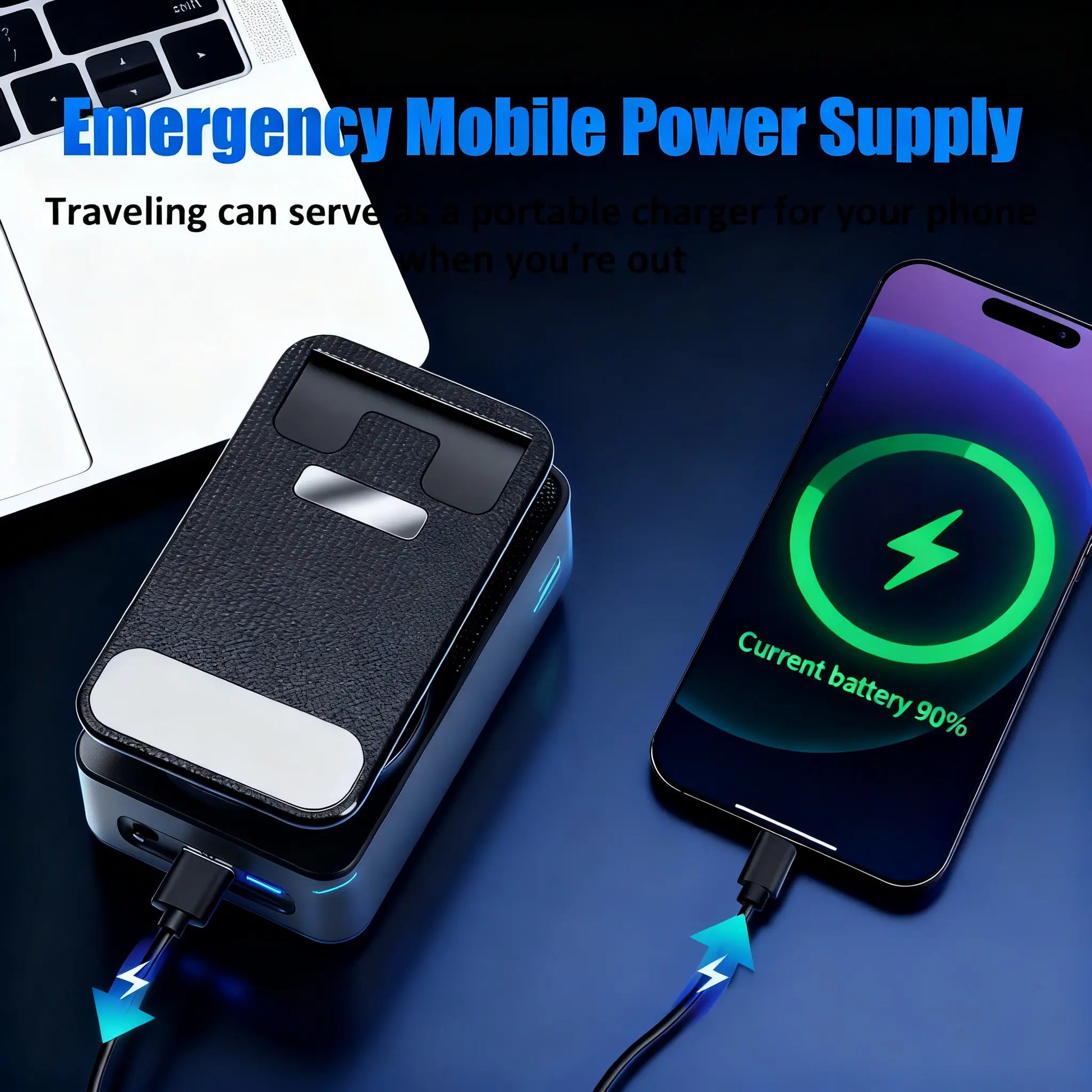 5 in 1 Multifunction Bluetooth Speaker Phone Holder with Colorful LED Light, Spinning Foldable Portable Charger for IOS Android Smartphone, Best Gift