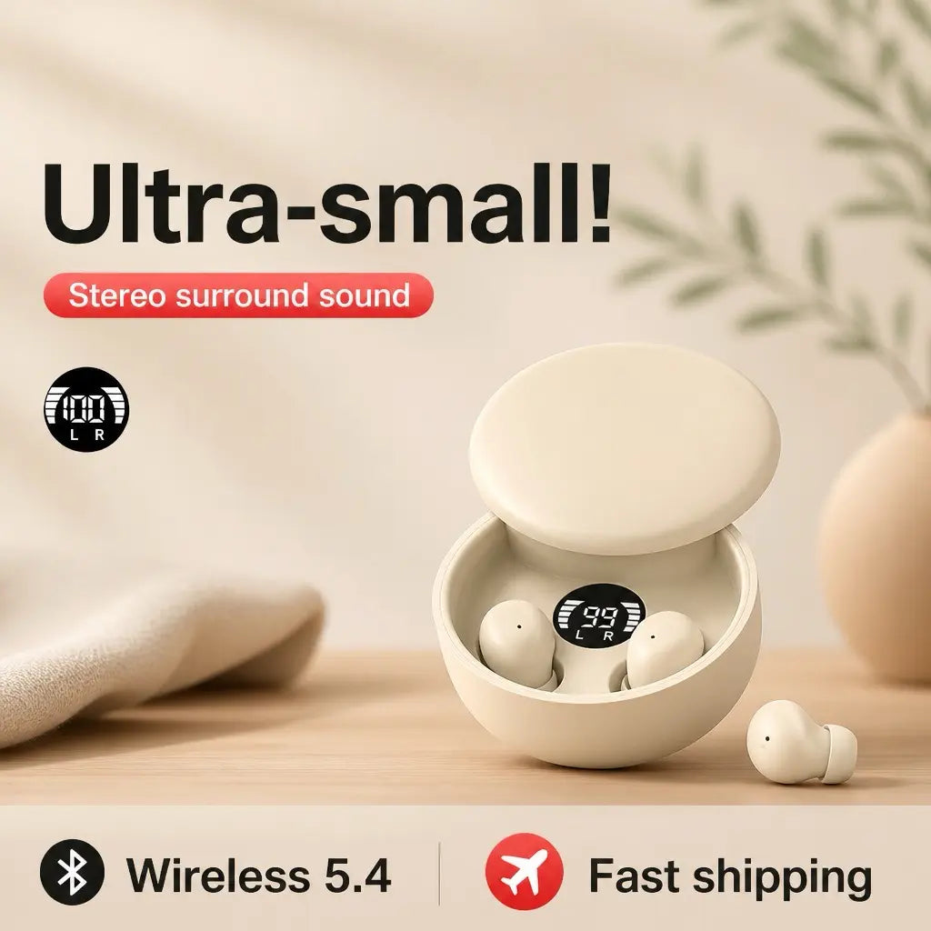 Mini Invisible Headphones Bluetooth 5.4 True Wireless In-Ear Earphones Sport Audio Earbud Audifonos Bluetooth Wireless Headphones Noise Cancelling Headphones Gamingheadset