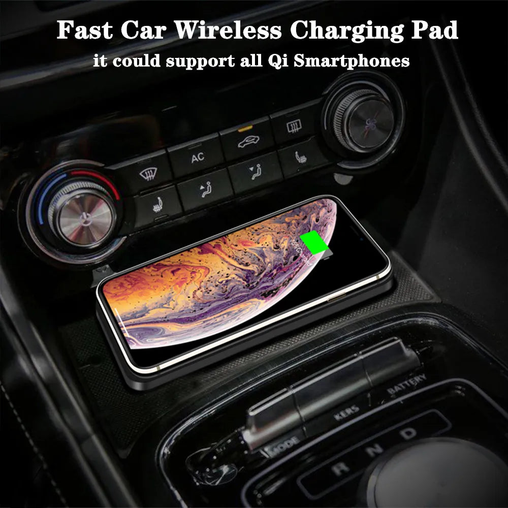 Wireless Charger for Iphone 15 14 Pro Max Samsung Galaxy S23 Xiaomi Huawei Fast Charging Non-Slip Pad Car Wireless Charger