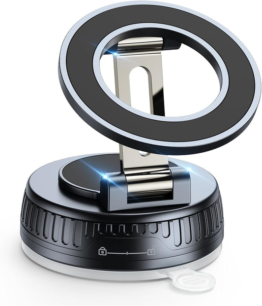 Vacuum & Magnetic Car Phone Holder for Magsafe 【Upgraded 120+ LBS】 360° Adjustable Cell Phone Holders for Your Car, Car Phone Mount Accessories for Iphone 17 Pro Max 16 15 14 13 12 Air Plus