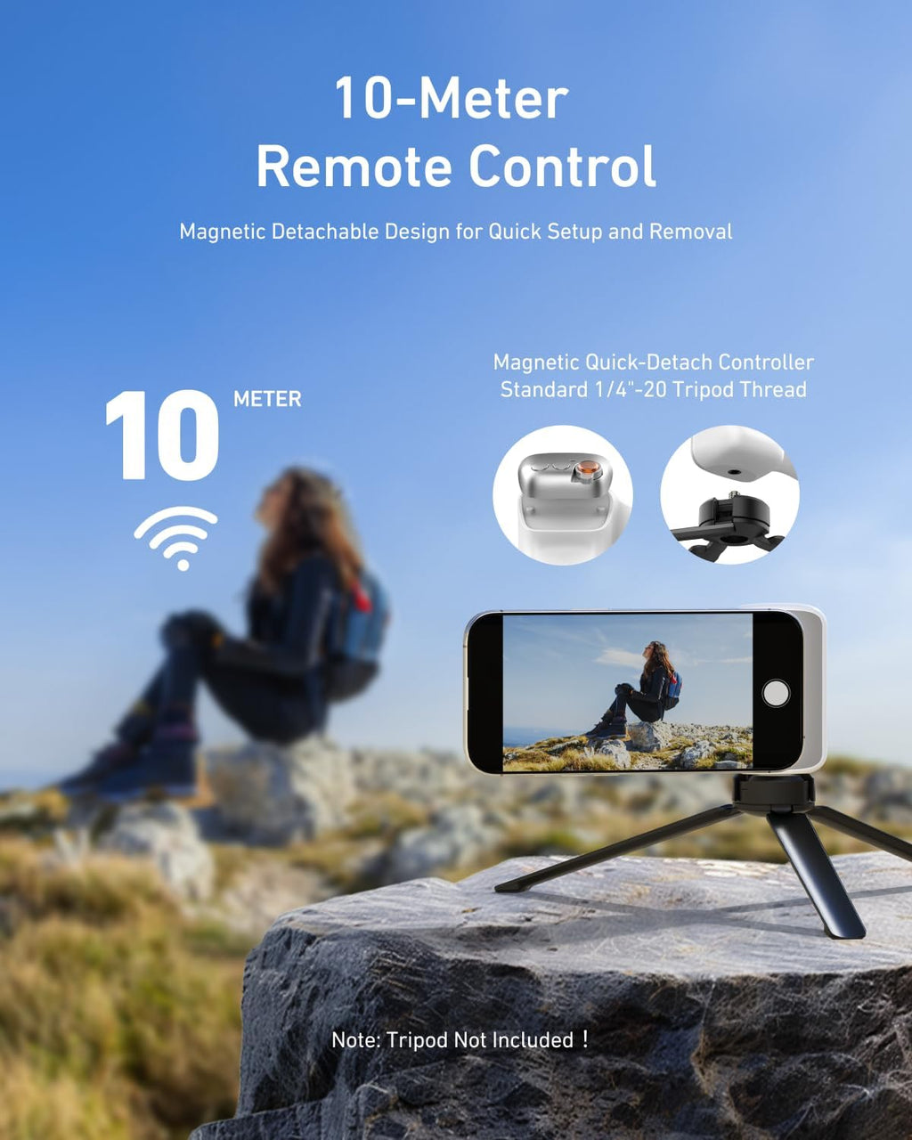 Fun Shot Magnetic Phone Camera Grip with C03 Magnetic Selfie Light (White) Creator Bundle Kit Compatible for Iphone Magsafe & Android Selfies/Photography/Tiktok/Zoom Calls/Video Conference