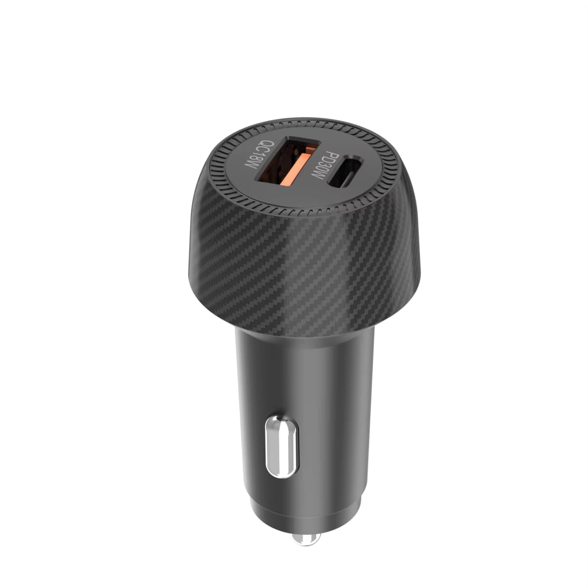 48W Fast Car Charger USB C PD & USB A QC 3.0 Dual Port Fast Charging Car Adapter for iPhone 16/15, Samsung Galaxy, iPad, Android – Compact Cigarette Lighter Car Charger