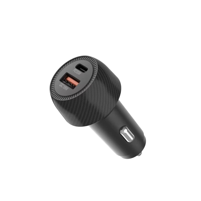 48W Fast Car Charger USB C PD & USB A QC 3.0 Dual Port Fast Charging Car Adapter for iPhone 16/15, Samsung Galaxy, iPad, Android – Compact Cigarette Lighter Car Charger