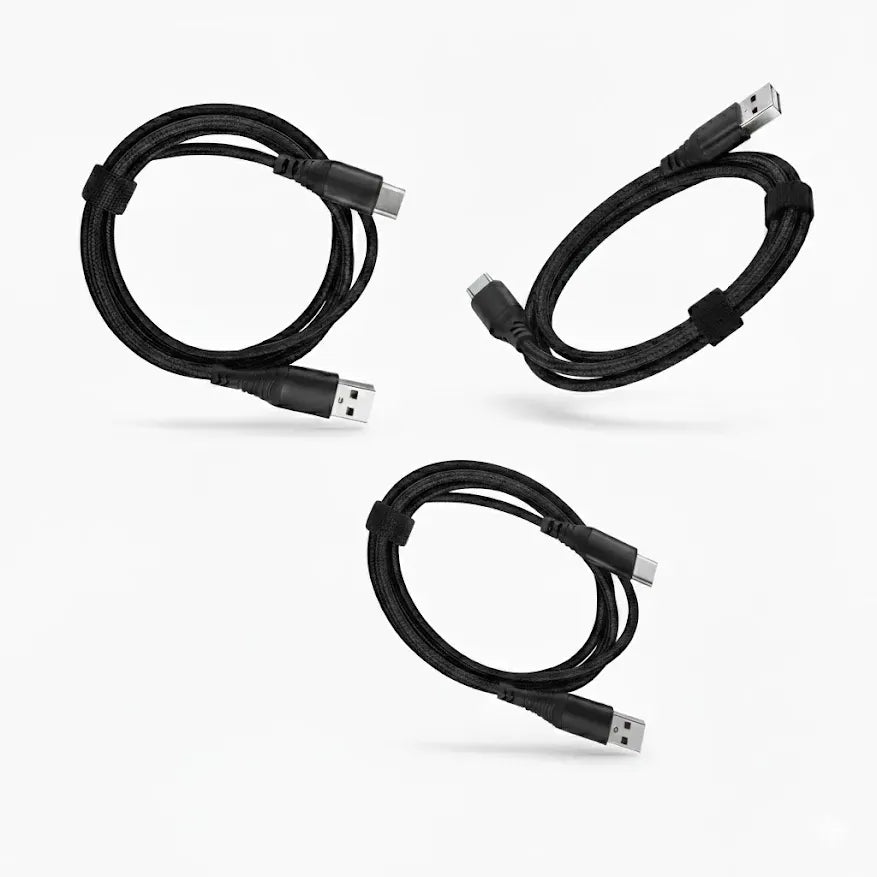 USB-A to USB-C Fast Charging Cable 3-Pack, Type-C, 1m/3ft Charging Cord for iPhone 15/16/17, iPad, Android Phones & USB-C Tablets